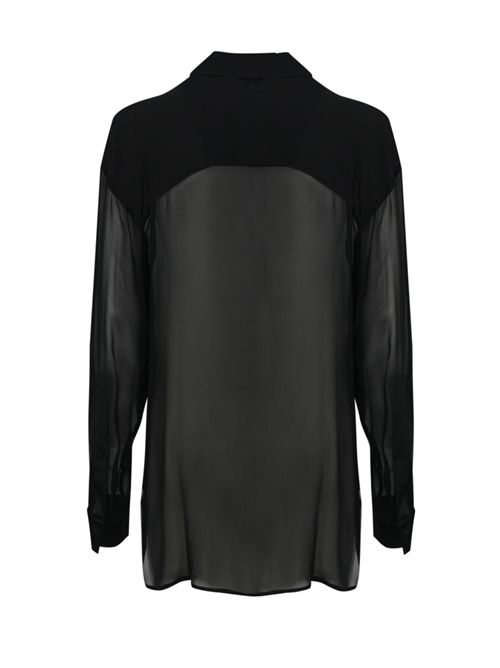 Camicia Civetta in georgette con inserto satin PINKO | 104713 A2COZ99